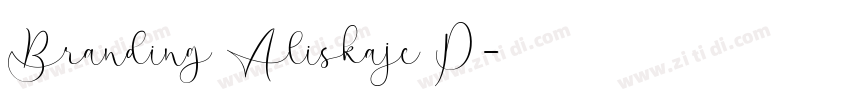 Branding Aliskaje P字体转换
